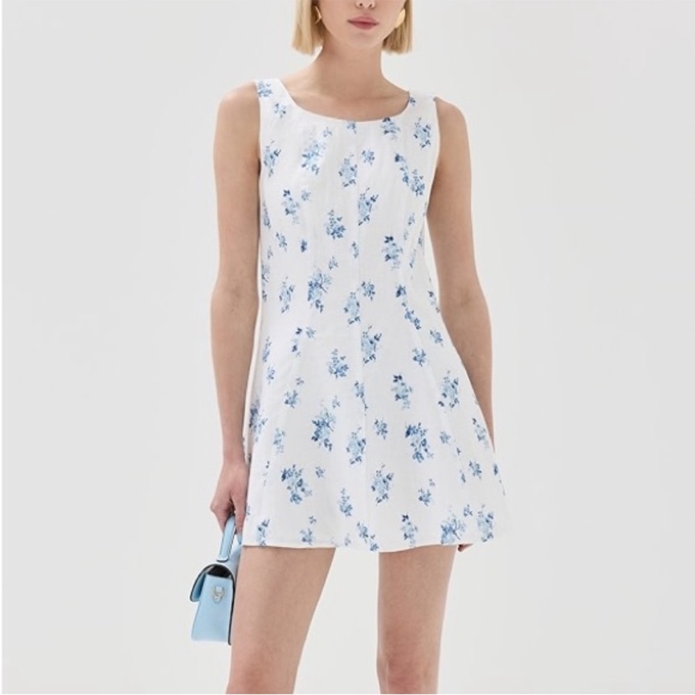 Reformation Linen Floral Dress